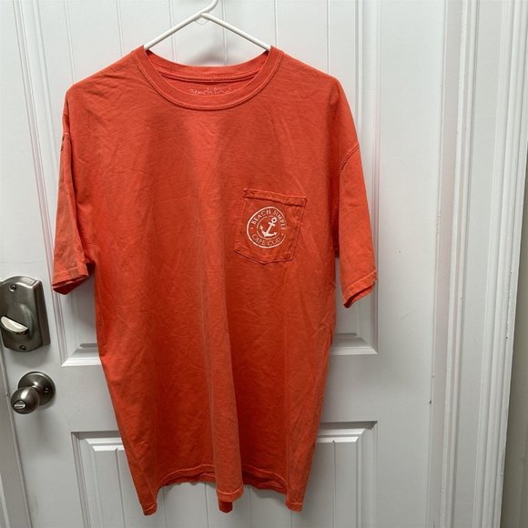 Cape Cod T Shirt Beach Huts Mens Large Orange Beach Simple - Picture 1 of 5